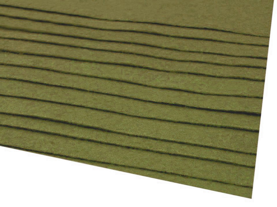 Coli fetru, 20x30 cm, 166 g / m², 2 bucati - verde kaki Coli fetru, 20x30 cm, 166 g / m², 2 bucati - verde kaki