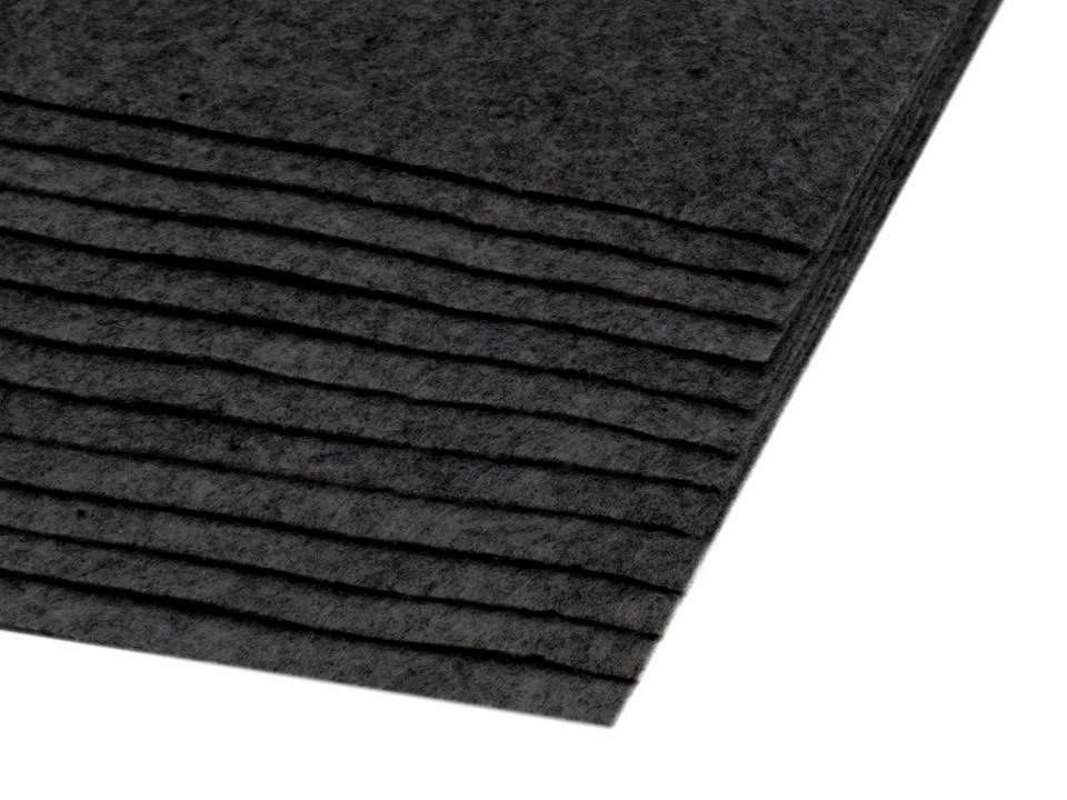 Coli fetru, 20x30 cm, 300 g / m², 2 bucati - black-grey Coli fetru, 20x30 cm, 300 g / m², 2 bucati - black-grey