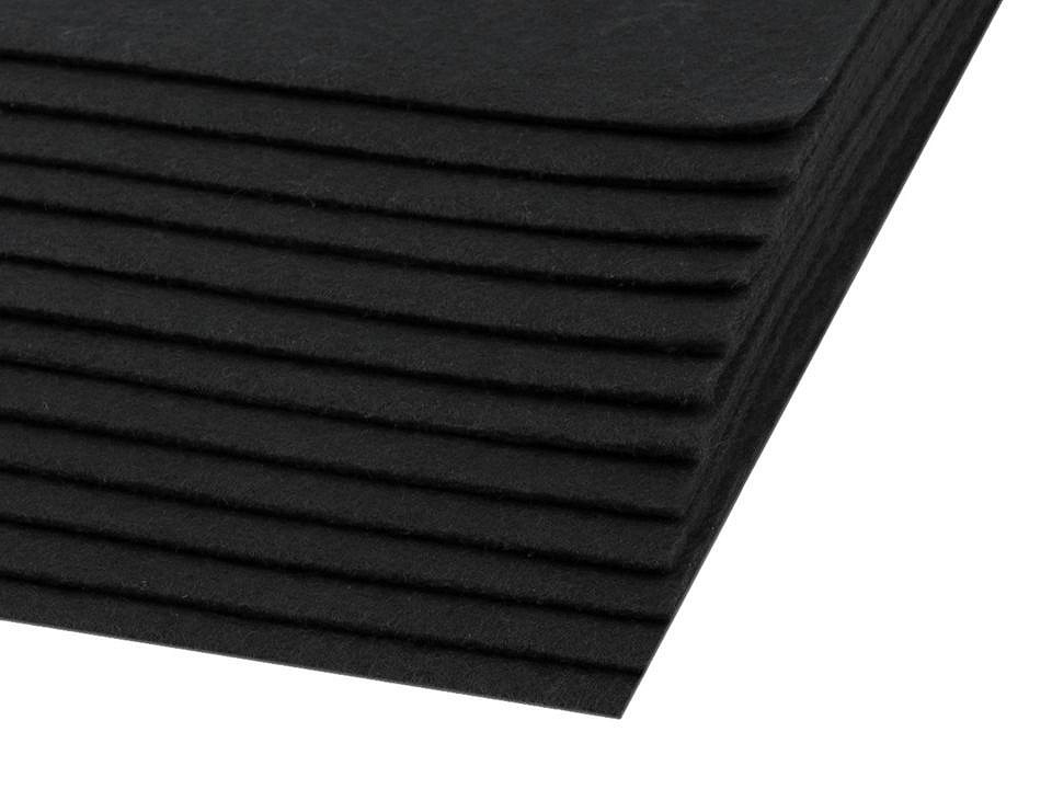 Coli fetru, 20x30 cm, 300 g / m², 2 bucati - negru Coli fetru, 20x30 cm, 300 g / m², 2 bucati - negru
