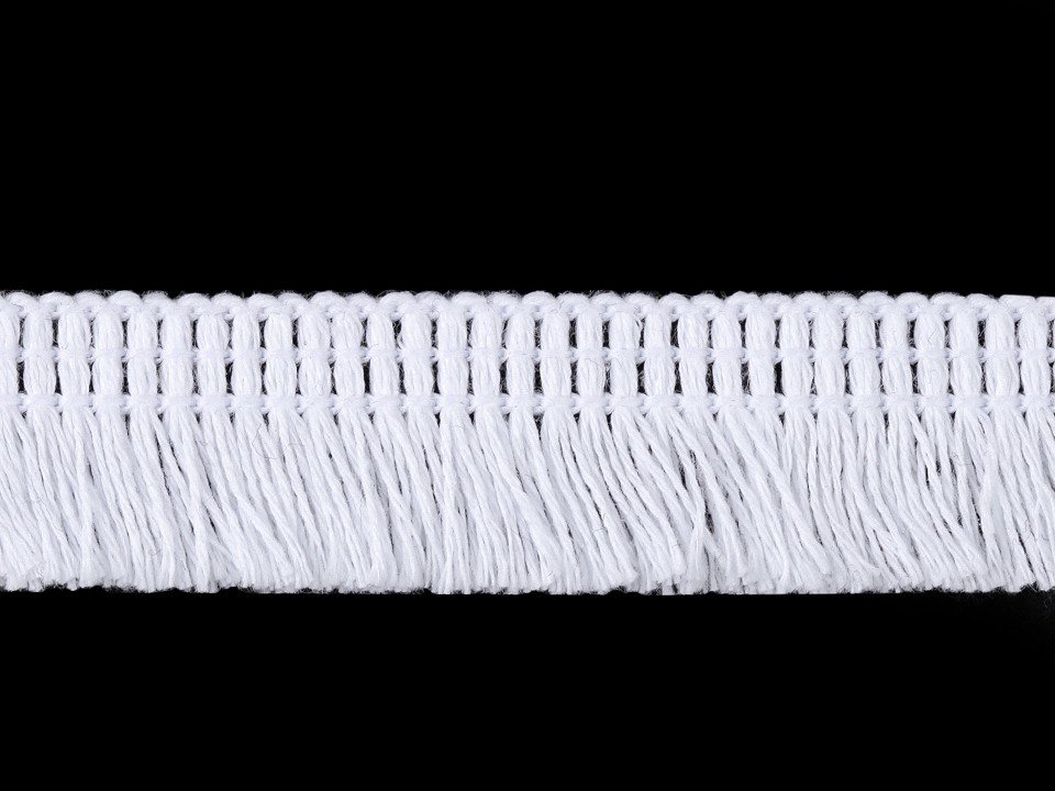 Franjuri bumbac, 17 mm (pachet 25 m) - alb Franjuri bumbac, 17 mm (pachet 25 m) - alb