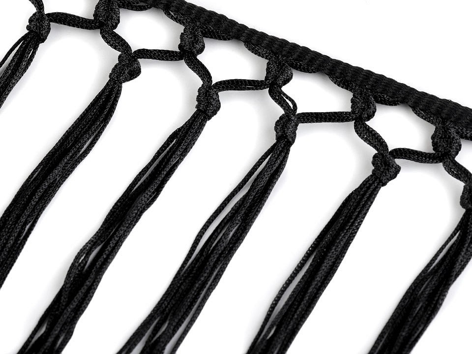 Franjuri, lățime 25 cm x 1 m - negru Franjuri, lățime 25 cm x 1 m - negru