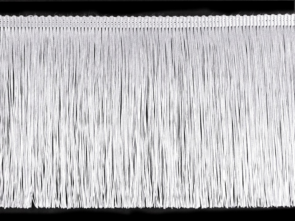 Franjuri lucioase, 15.5 cm x 1 m - alb