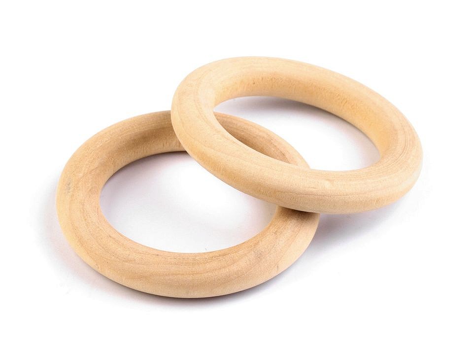 Inele din lemn, Ø33 mm (pachet 10 Buc.) - natur deschis Inele din lemn, Ø33 mm (pachet 10 Buc.) - natur deschis