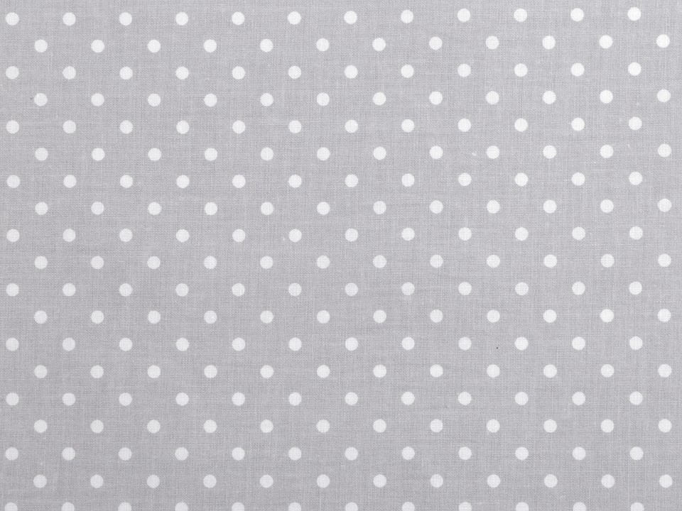 Material bumbac, imprimeu cu buline - gri deschis Material bumbac, imprimeu cu buline - gri deschis