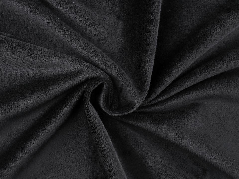 Micropluș la metru - negru Micropluș la metru - negru