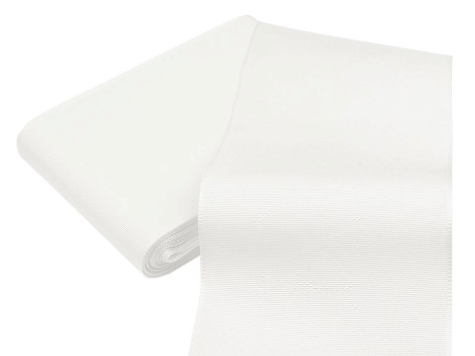 Panglică din tafta, lățime 72 mm (pachet 10 m) - alb Panglică din tafta, lățime 72 mm (pachet 10 m) - alb