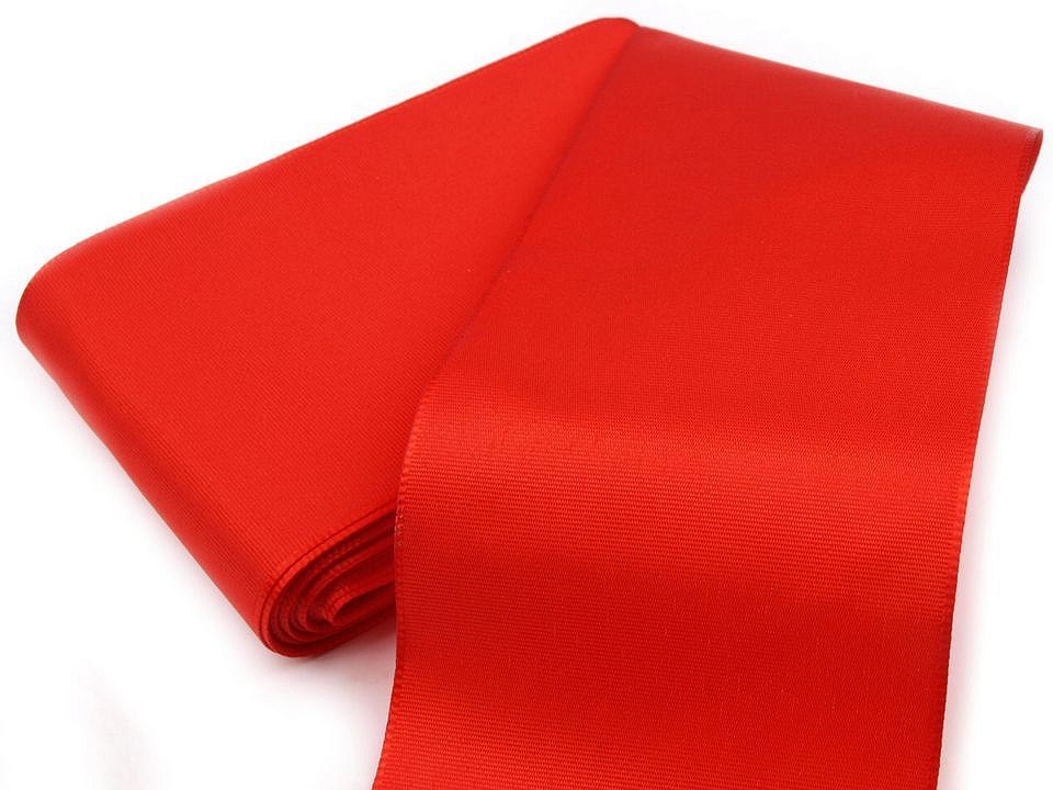 Panglică din tafta, lățime 72 mm (pachet 10 m) - roșu scarlet Panglică din tafta, lățime 72 mm (pachet 10 m) - roșu scarlet