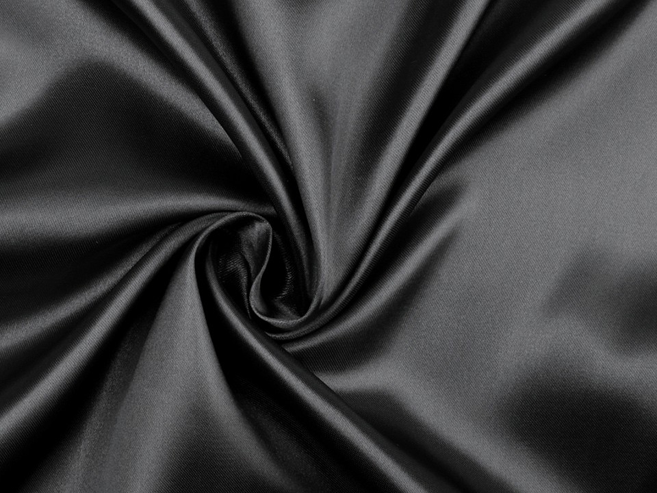 Satin elastic la metru - negru Satin elastic la metru - negru