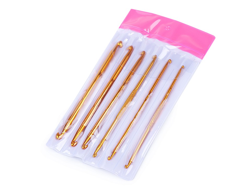 Set croșete cu două capete Nr. 1-8, arămiu deschis Set croșete cu două capete Nr. 1-8, arămiu deschis