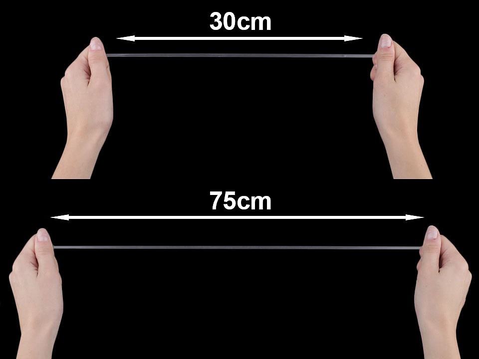 Elastic siliconic, lățime 4 mm (card 20 m) - transparent Elastic siliconic, lățime 4 mm (card 20 m) - transparent