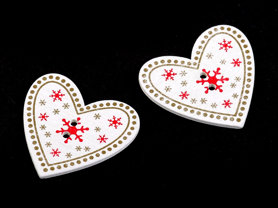 Nasturi decorativi din lemn, model inimă, alb, 10 buc. Nasturi decorativi din lemn, model inimă, alb, 10 buc.