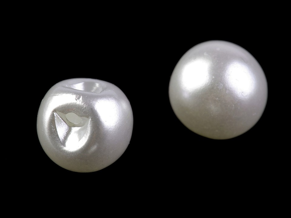 Perle de cusut / nasturi, Ø14 mm, crem sidefat, 10 buc. Perle de cusut / nasturi, Ø14 mm, crem sidefat, 10 buc.