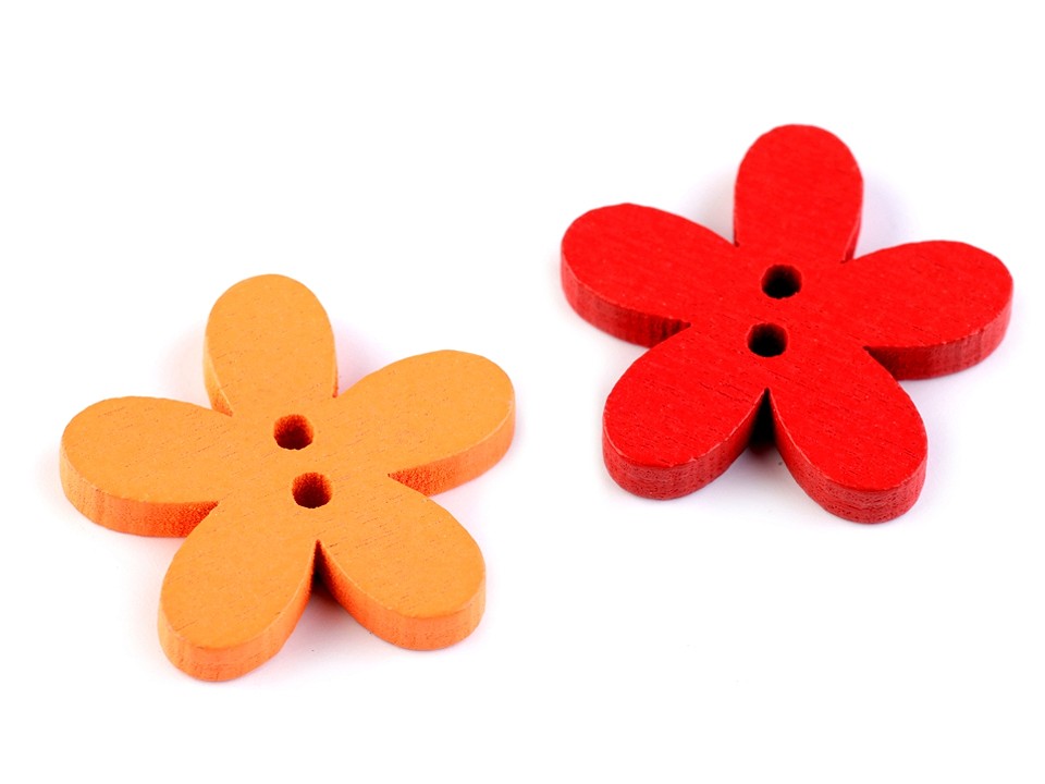 Nasturi decorativi din lemn, model floare, mix culori, 10 buc. Nasturi decorativi din lemn, model floare, mix culori, 10 buc.