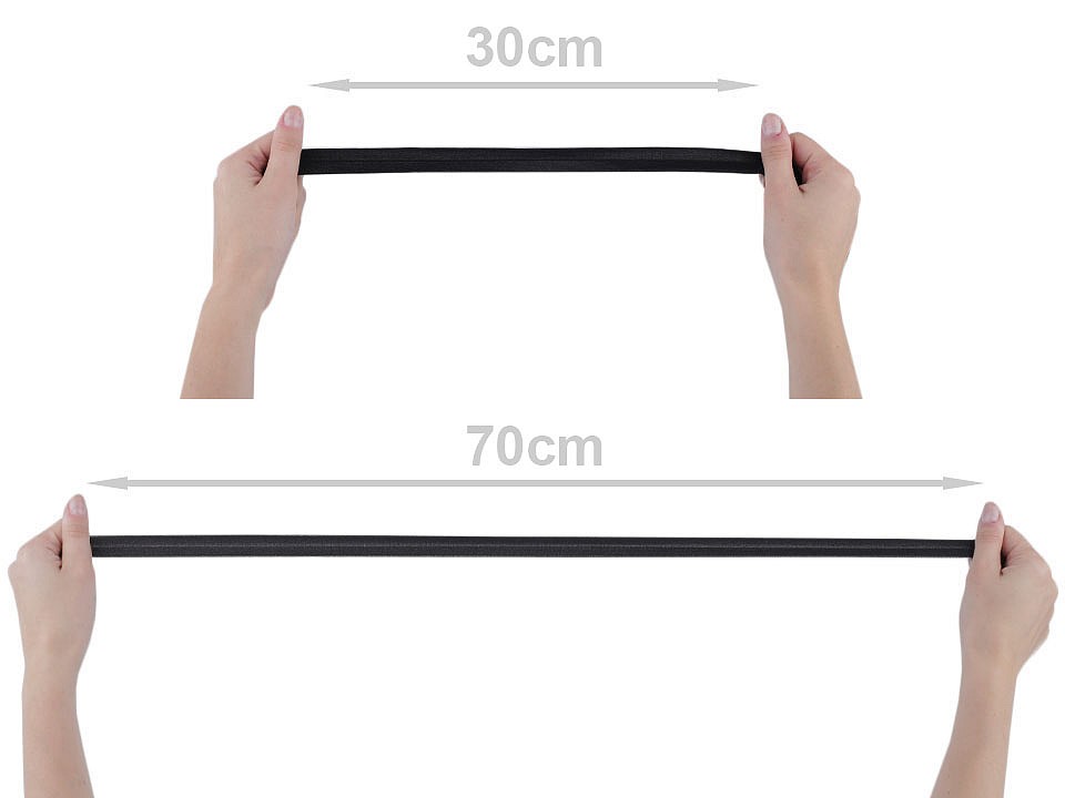 Elastic bias la metru, lățime 19 mm - gri Elastic bias la metru, lățime 19 mm - gri