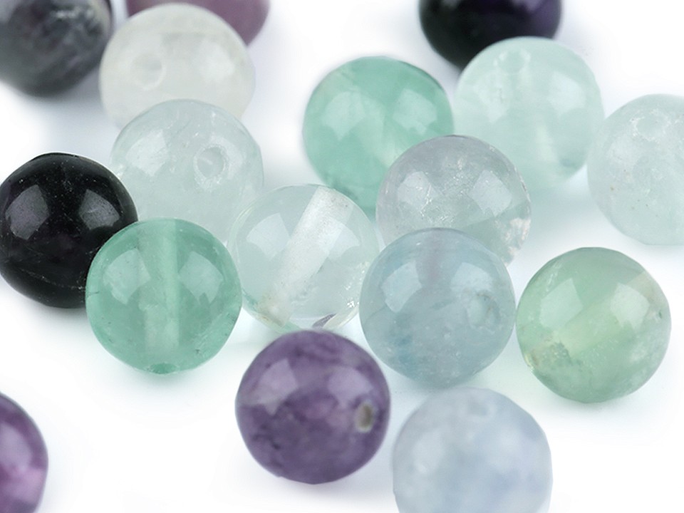 Mărgele din pietre naturale Fluorit, Ø8 mm (pachet 8 Buc.) Mărgele din pietre naturale Fluorit, Ø8 mm (pachet 8 Buc.)