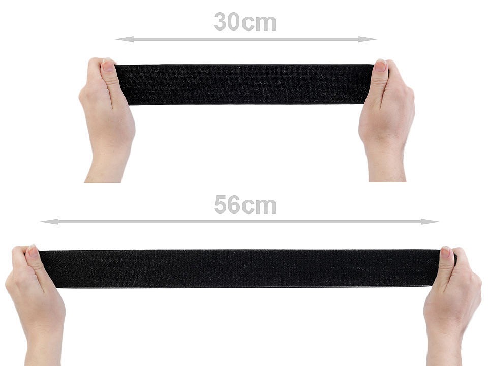 Elastic lat cu lurex la metru, 48 mm - negru Elastic lat cu lurex la metru, 48 mm - negru