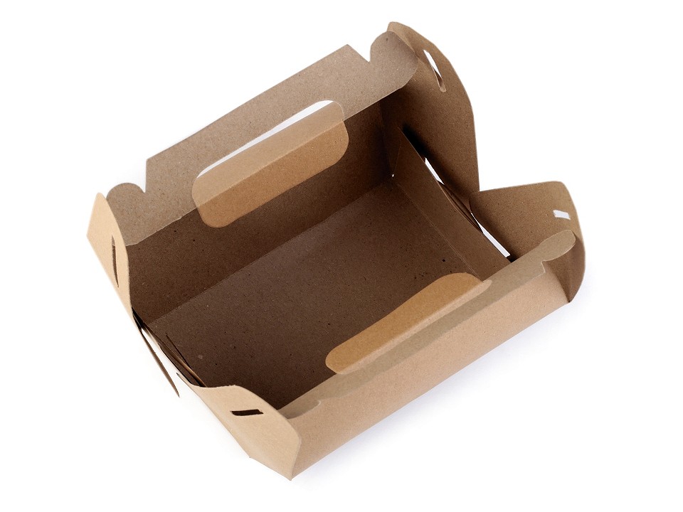 Cutie cu mâner, din carton, Natural Cutie cu mâner, din carton, Natural