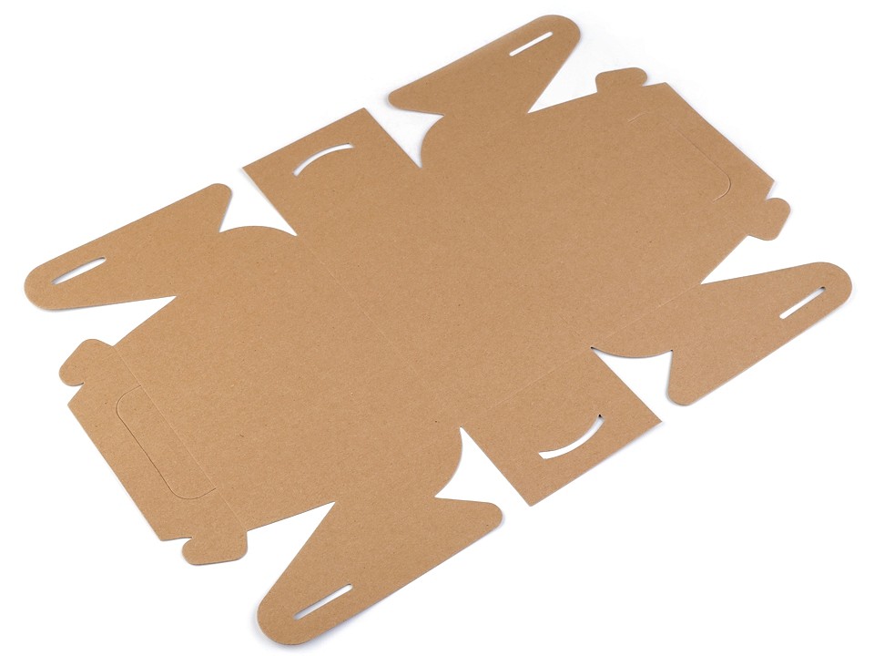 Cutie cu mâner, din carton, Natural Cutie cu mâner, din carton, Natural