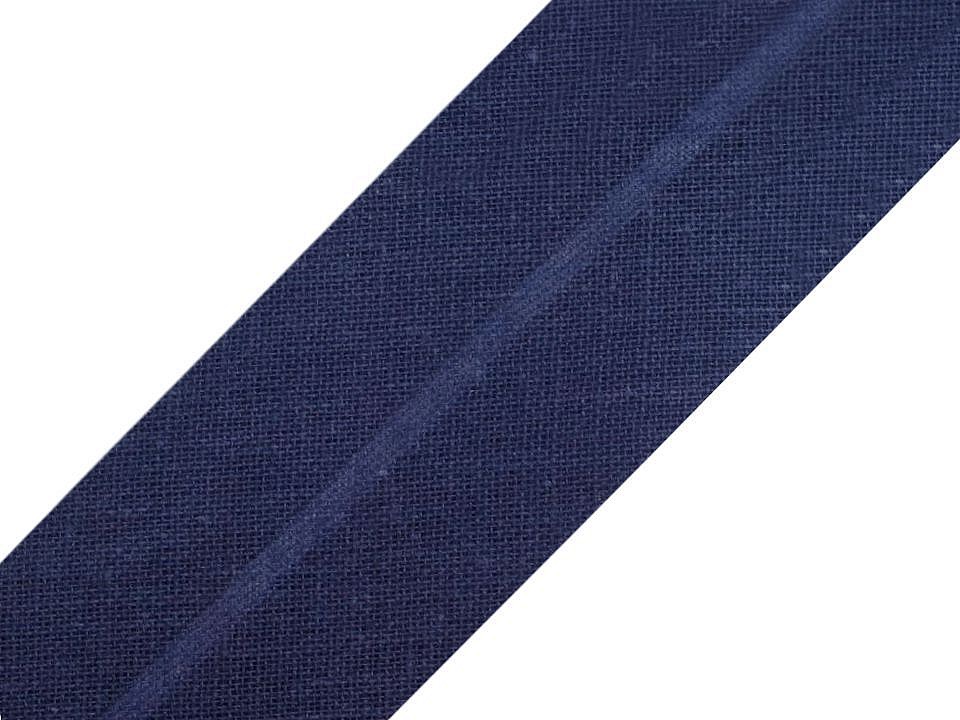 Bandă bias din bumbac, lățime 20 mm (card 25 m) - albastru parizian Bandă bias din bumbac, lățime 20 mm (card 25 m) - albastru parizian