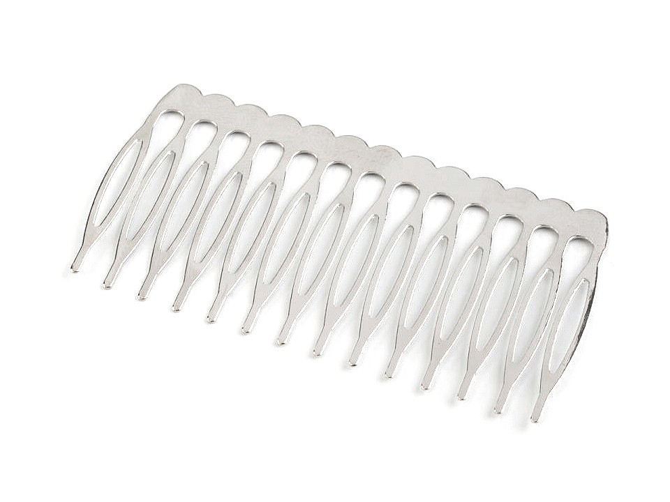 Bază pieptene decorativ, 40x75mm, platinum, 4 buc.