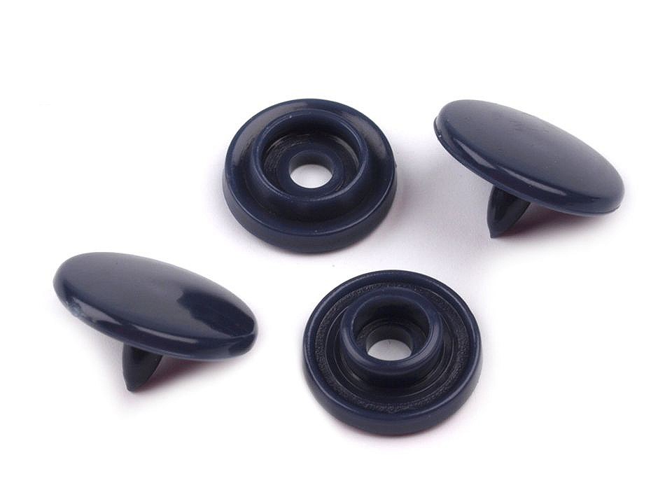 Capse plastic, Ø10 mm, albastru parizian, 50 set