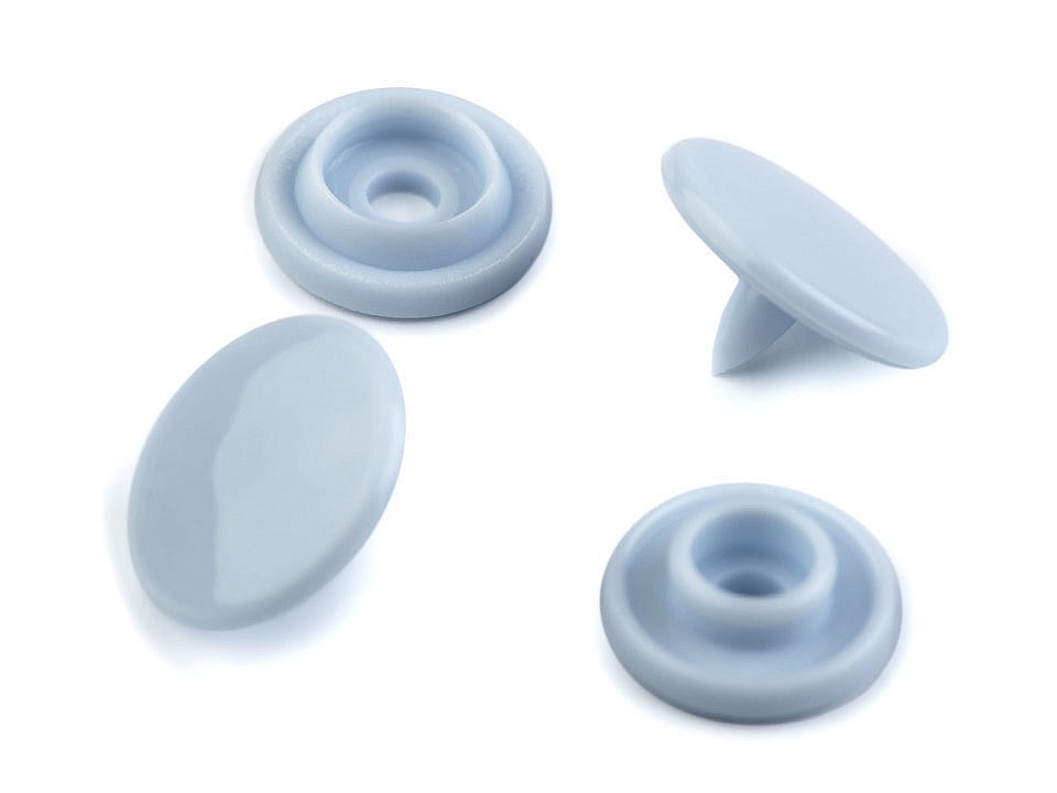 Capse plastic, Ø10 mm, bleu gheață, 50 set Capse plastic, Ø10 mm, bleu gheață, 50 set