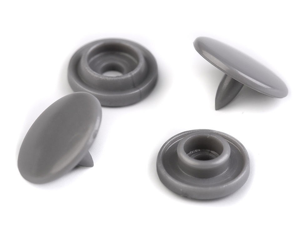 Capse plastic, Ø10 mm, gri paloma, 50 set Capse plastic, Ø10 mm, gri paloma, 50 set