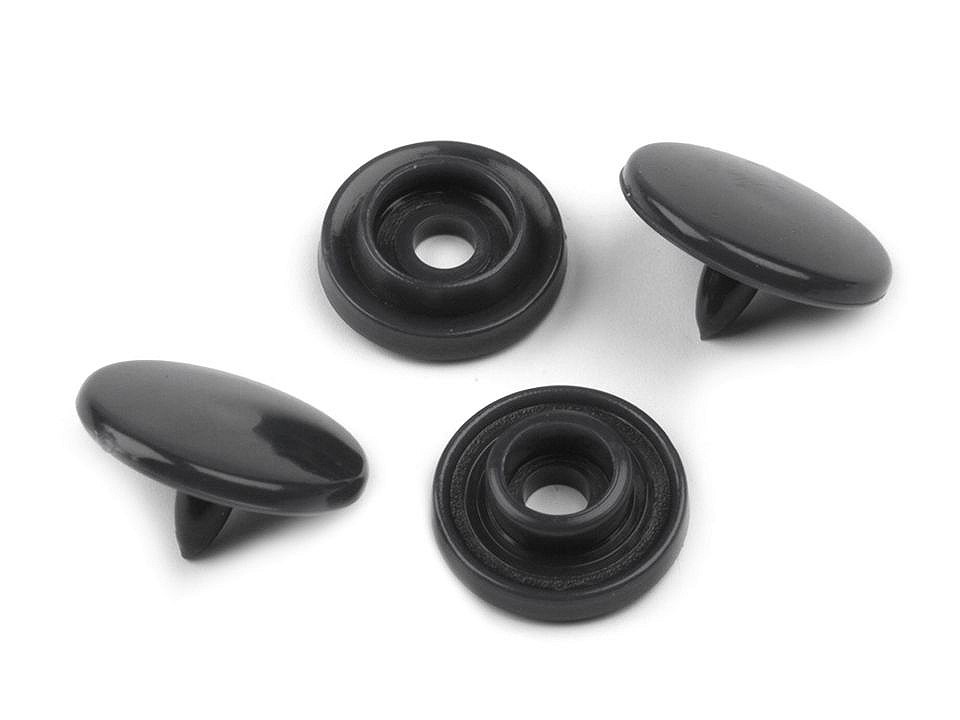 Capse plastic, Ø10 mm, negru, 50 set