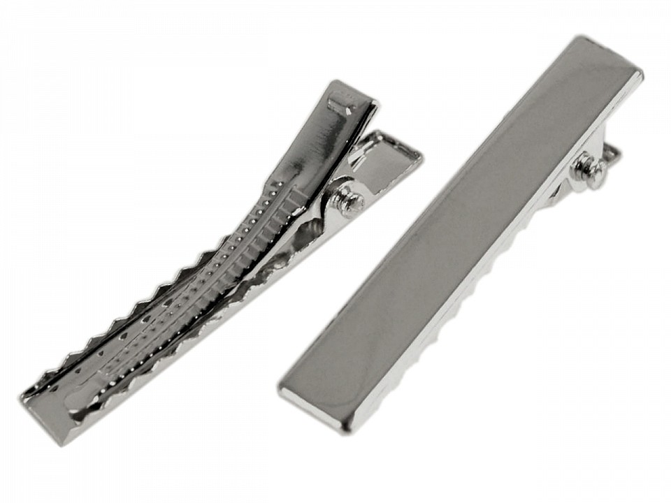 Clipsuri de păr metalice, lungime 40 mm, platinum, 5 buc. Clipsuri de păr metalice, lungime 40 mm, platinum, 5 buc.