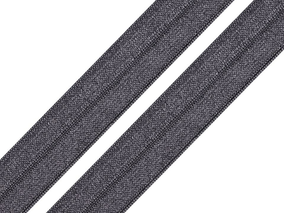 Elastic bias la metru, lățime 19 mm - gri Elastic bias la metru, lățime 19 mm - gri