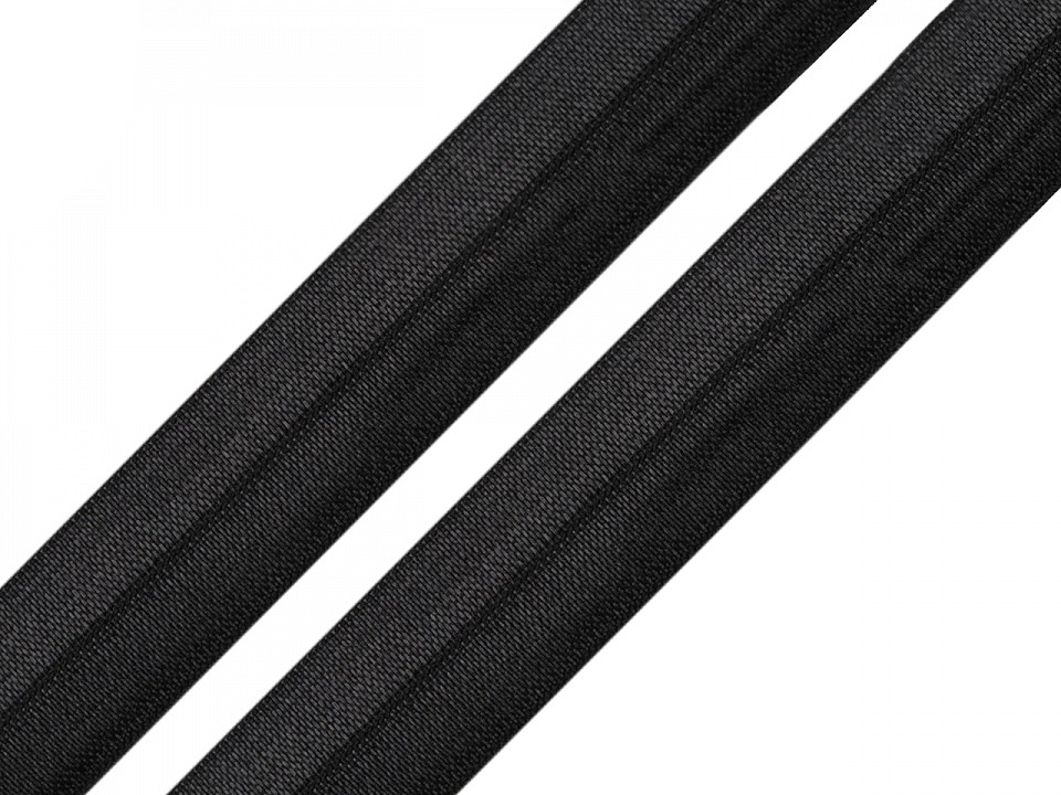 Elastic bias, lățime 20 mm (card 25 m) - alb Elastic bias, lățime 20 mm (card 25 m) - negru
