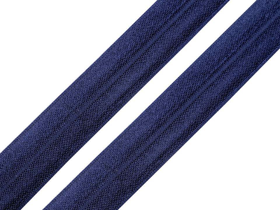 Elastic bias, lățime 20 mm (card 25 m) - albastru închis Elastic bias, lățime 20 mm (card 25 m) - albastru închis