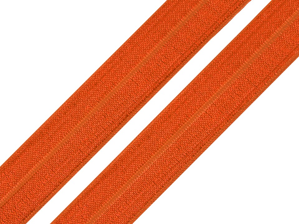 Elastic bias, lățime 20 mm (card 25 m) - portocaliu închis Elastic bias, lățime 20 mm (card 25 m) - portocaliu închis