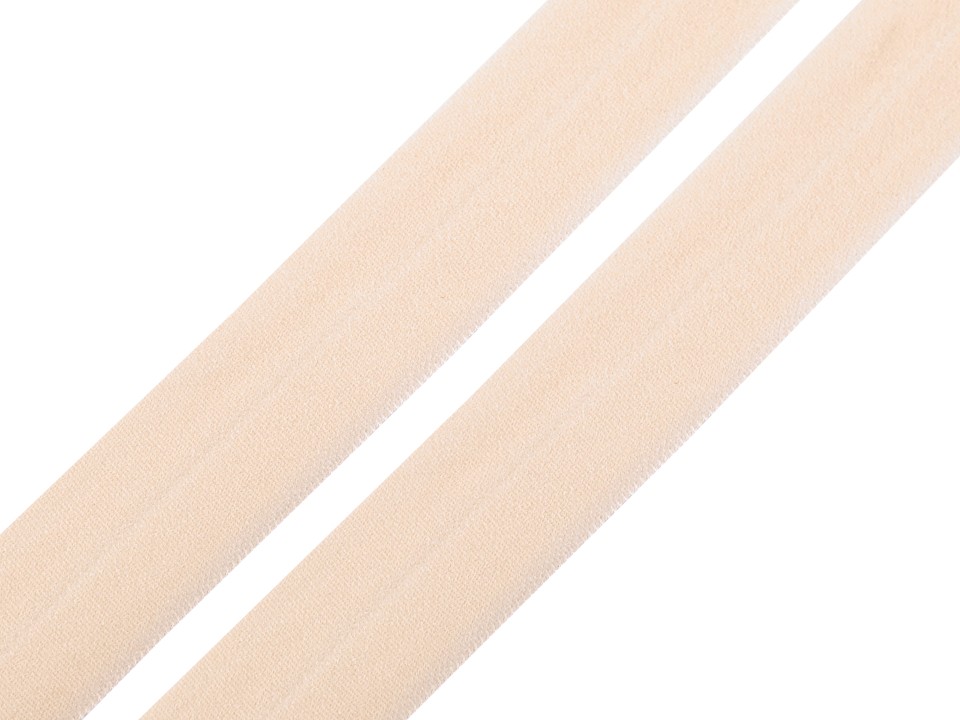 Elastic bias mat, lățime 20 mm (card 20 m) - bej deschis Elastic bias mat, lățime 20 mm (card 20 m) - bej deschis