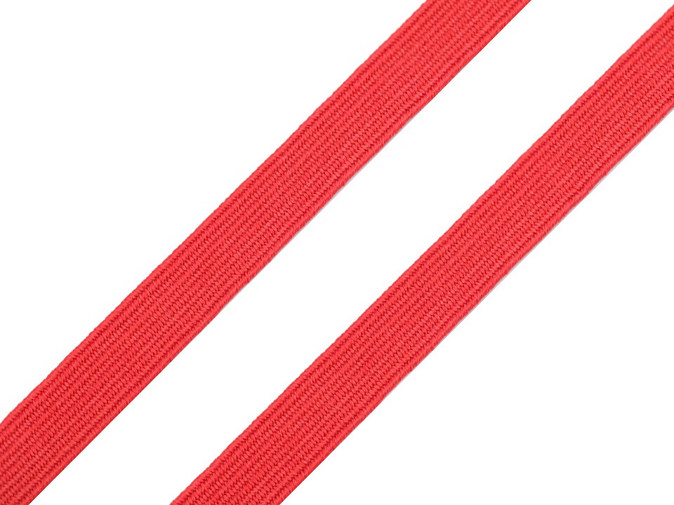 Elastic lat confecții, lățime 7 mm (rola 50 m) - roșu Elastic lat confecții, lățime 7 mm (rola 50 m) - roșu