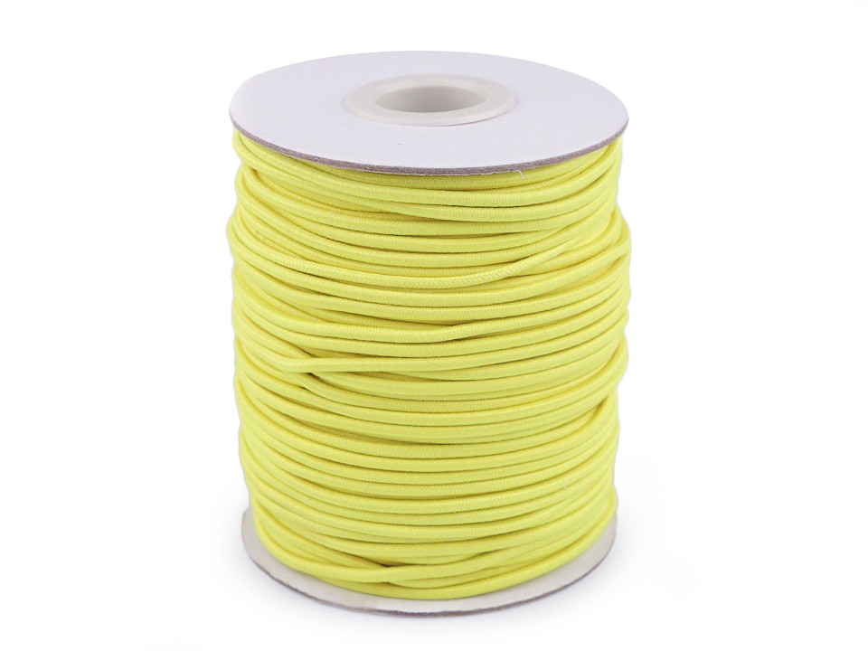 Elastic rotund, Ø2 mm (rola 50 m) - galben Elastic rotund, Ø2 mm (rola 50 m) - galben