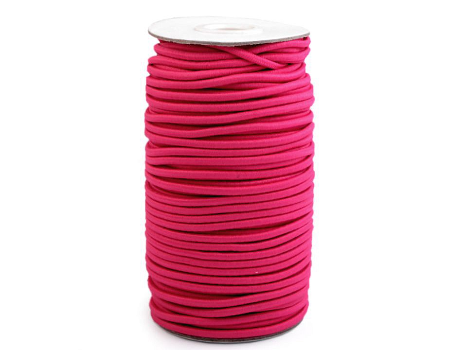 Elastic rotund, Ø3 mm (rola 50 m) - roz zmeură Elastic rotund, Ø3 mm (rola 50 m) - roz zmeură