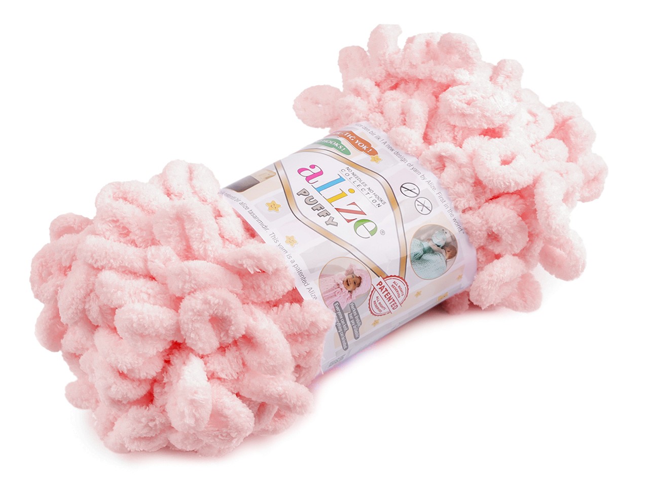 Fir de tricotat Alize Puffy, 100 g, roz somon Fir de tricotat Alize Puffy, 100 g, roz somon