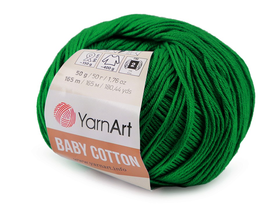 Fir de tricotat Baby Cotton, 50 g - verde pastel Fir de tricotat Baby Cotton, 50 g - verde pastel
