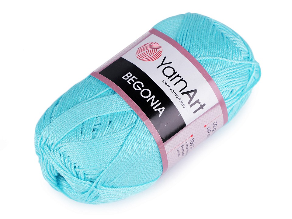 Fir de tricotat Begonia, 50 g - bleu turcoaz Fir de tricotat Begonia, 50 g - bleu turcoaz