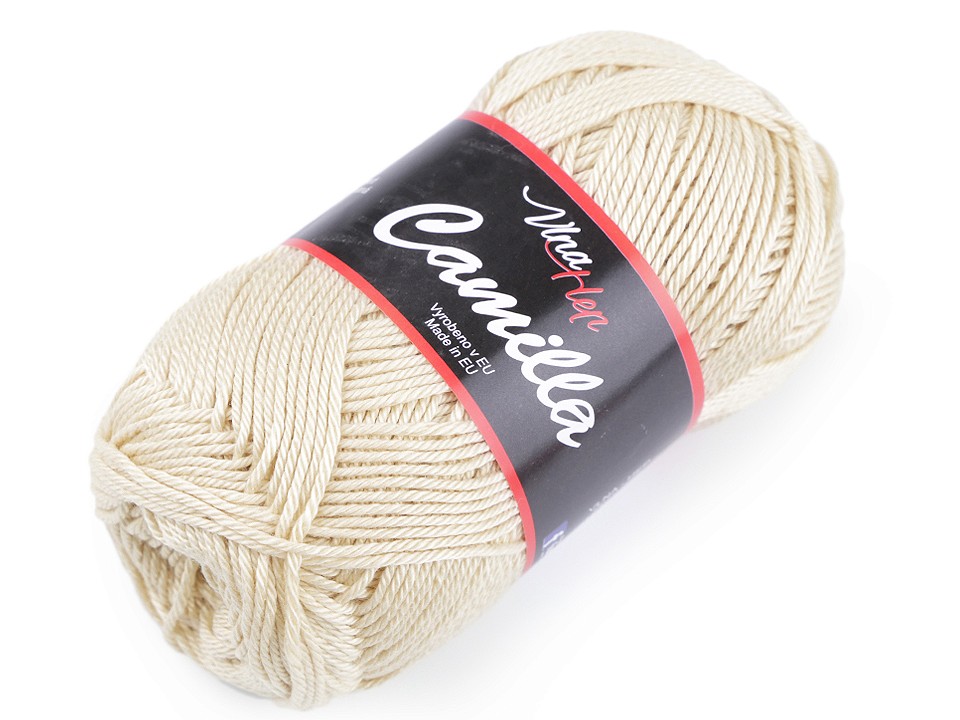 Fir de tricotat Camilla, 50 g - bej foarte deschis