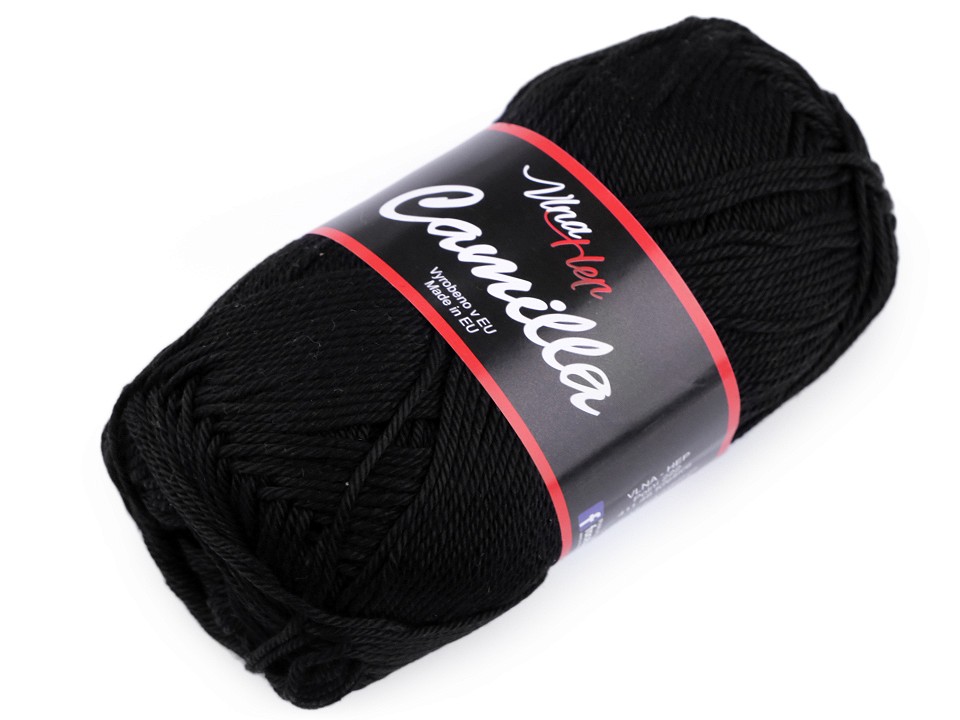Fir de tricotat Camilla, 50 g - negru Fir de tricotat Camilla, 50 g - negru