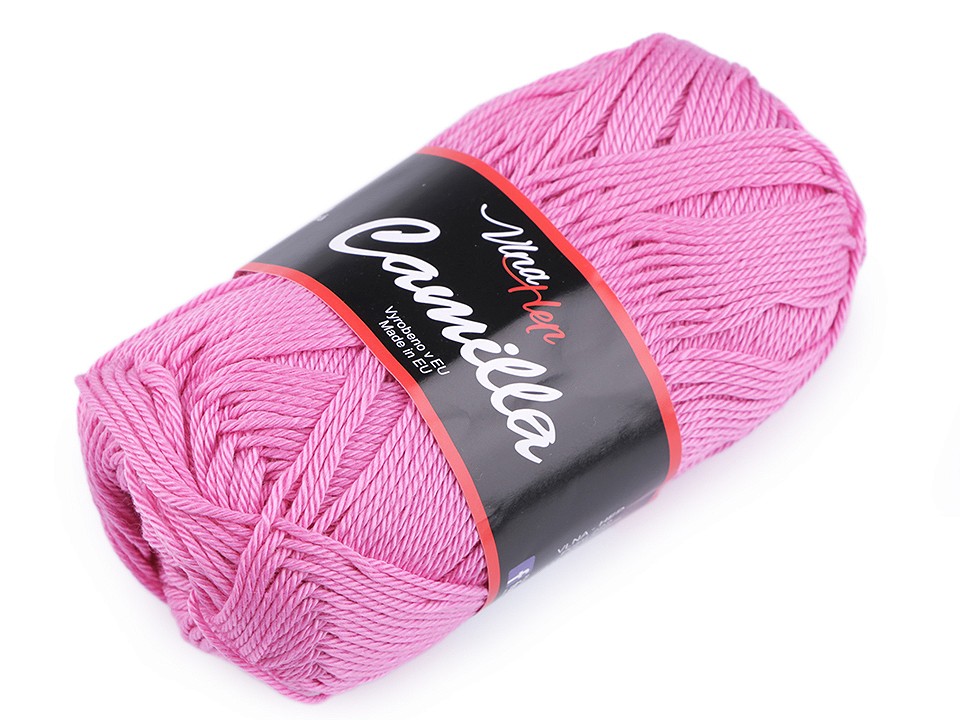Fir de tricotat Camilla, 50 g - roz Fir de tricotat Camilla, 50 g - roz