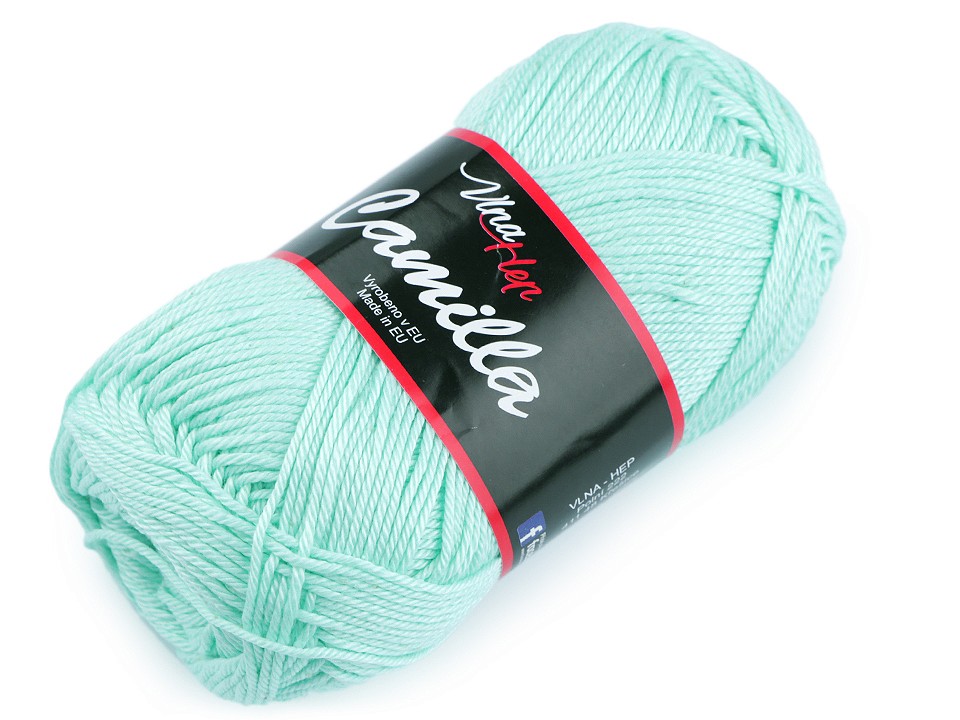 Fir de tricotat Camilla, 50 g - verde mentă Fir de tricotat Camilla, 50 g - verde mentă