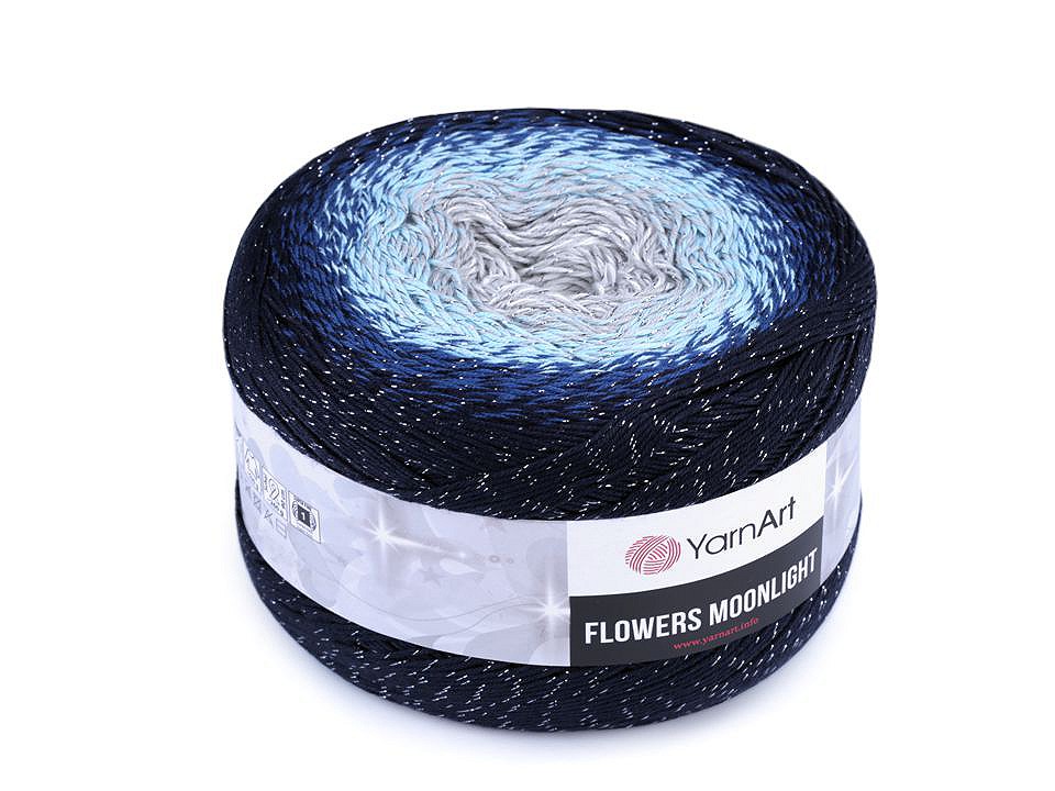 Fir de tricotat Flowers Moonlight, 260 g, gri deschis Fir de tricotat Flowers Moonlight, 260 g, gri deschis
