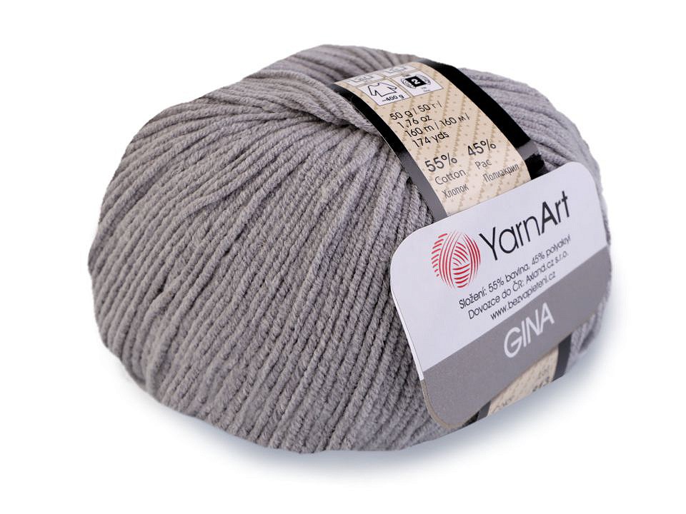 Fir de tricotat Gina / Jeans, 50 g - gri porumbel Fir de tricotat Gina / Jeans, 50 g - gri porumbel