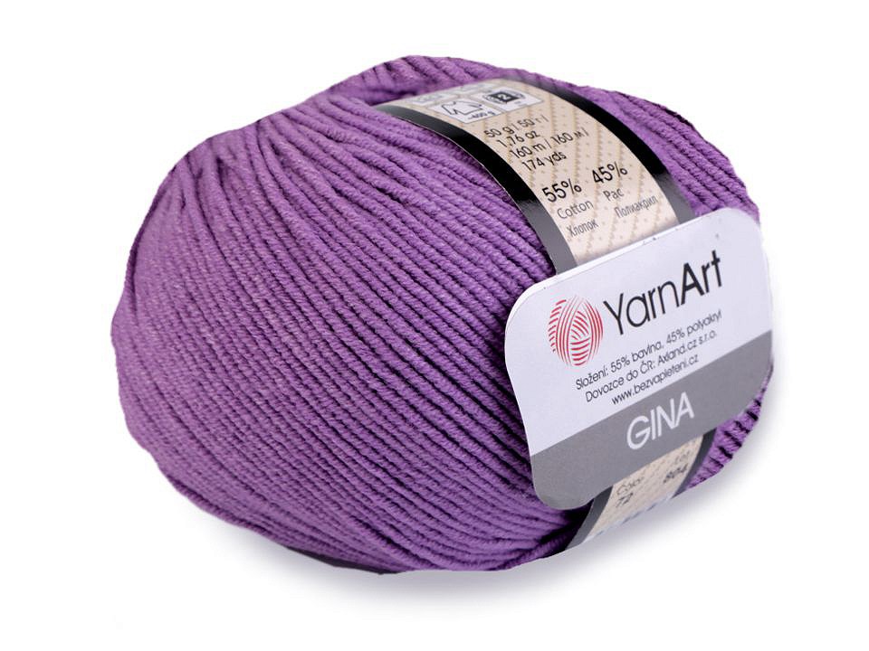 Fir de tricotat Gina / Jeans, 50 g - violet Fir de tricotat Gina / Jeans, 50 g - violet