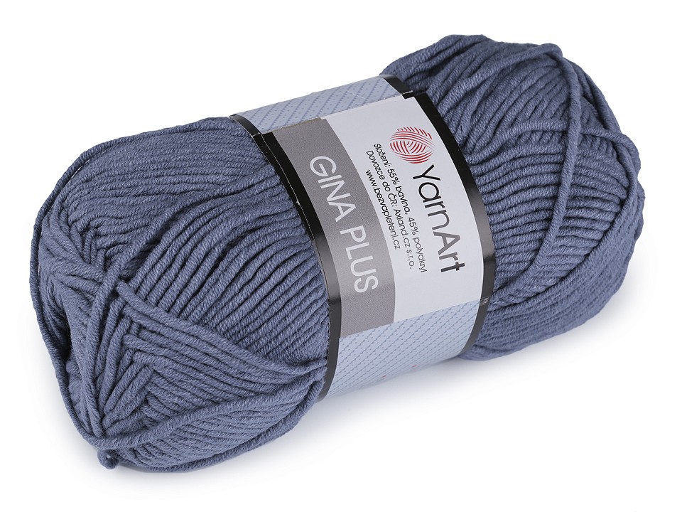 Fir de tricotat Gina Plus, 100 g - gri Fir de tricotat Gina Plus, 100 g - gri