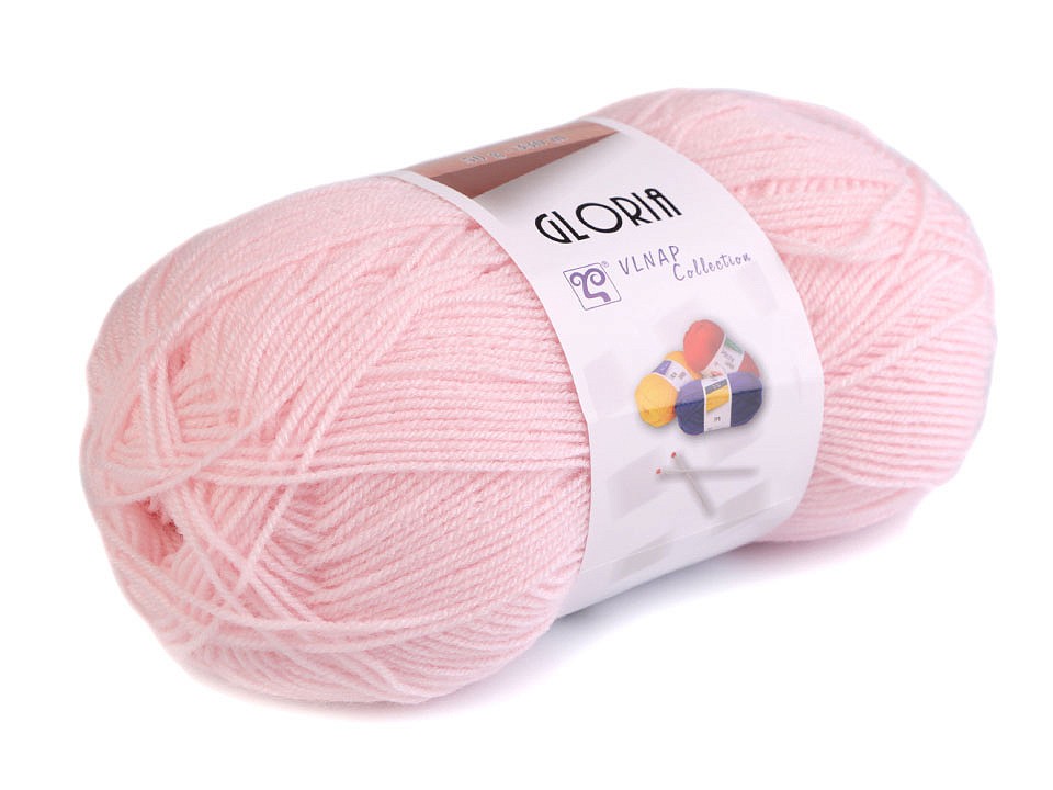Fir de tricotat Gloria, 50 g - roz foarte deschis Fir de tricotat Gloria, 50 g - roz foarte deschis