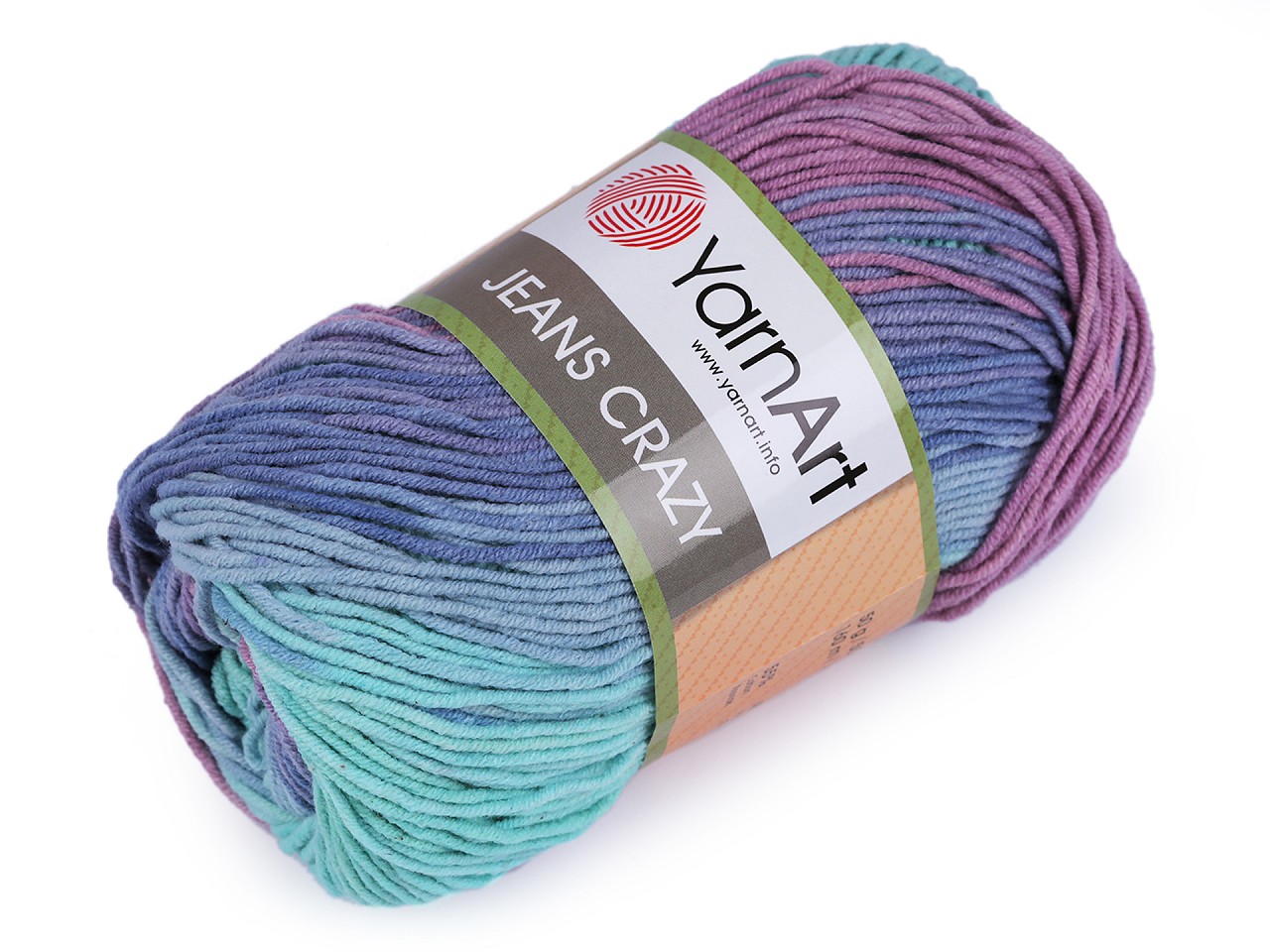 Fir de tricotat Jeans Crazy 50 g, verde mentă